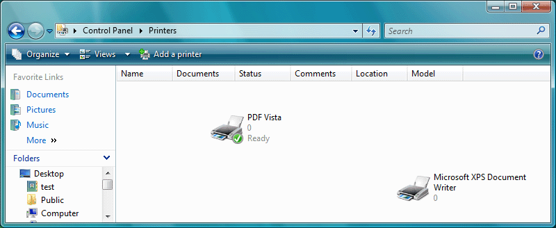 Produktiv ifølge Overskyet PDF Vista - PDF print driver for Windows Vista, Windows XP, Windows 2003,  Windows 2000